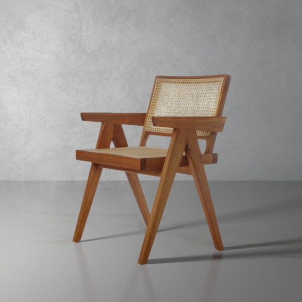 isabella Dining Armchair with Rattan Seat and backrest - Natural