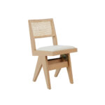 isabella Dining Armless with Seat Cushion and Rattan backrest - Image 4
