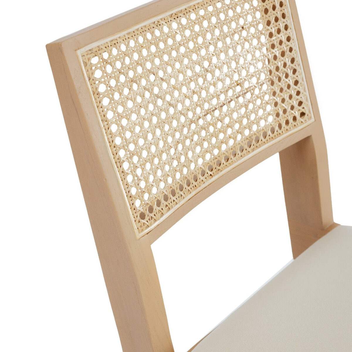 isabella Dining Armless with Seat Cushion and Rattan backrest - Image 3