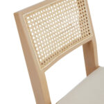 isabella Dining Armless with Seat Cushion and Rattan backrest - Image 3
