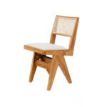 isabella Dining Armless with Seat Cushion and Rattan backrest - Image 2