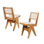 isabella Dining Armless with Seat Cushion and Rattan backrest