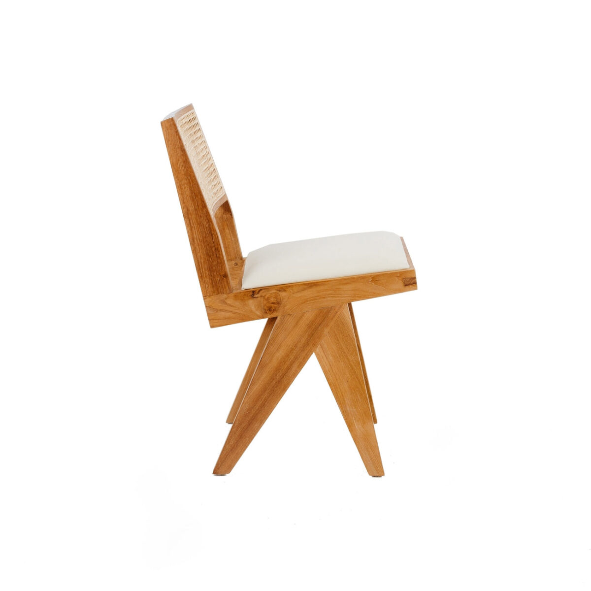 isabella Dining Armless with Seat Cushion and Rattan backrest - Image 9