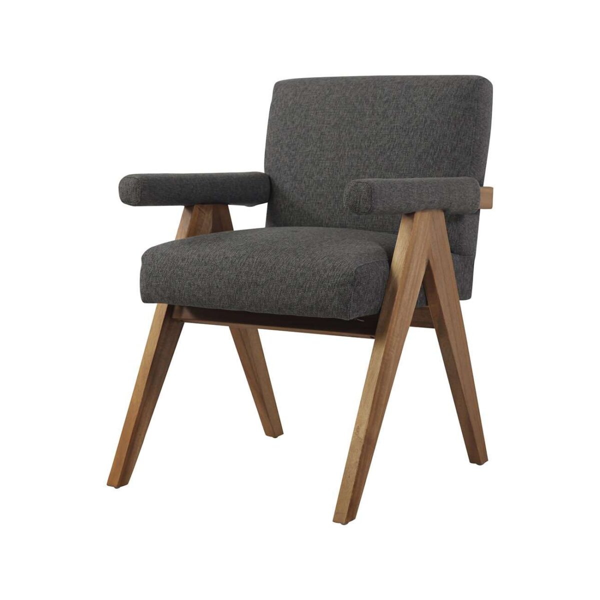 Sophia Dining Armchair With Accent Upholstered - Grey - Image 3