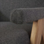 Sophia Dining Armchair With Accent Upholstered - Grey - Image 2