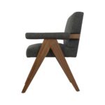 Sophia Dining Armchair With Accent Upholstered - Grey - Image 4