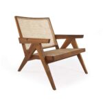 isabella Lounge Armchair with Rattan Seat and backrest - Natural - Image 5