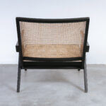 isabella Lounge Armchair with Rattan Seat and backrest - black - Image 5
