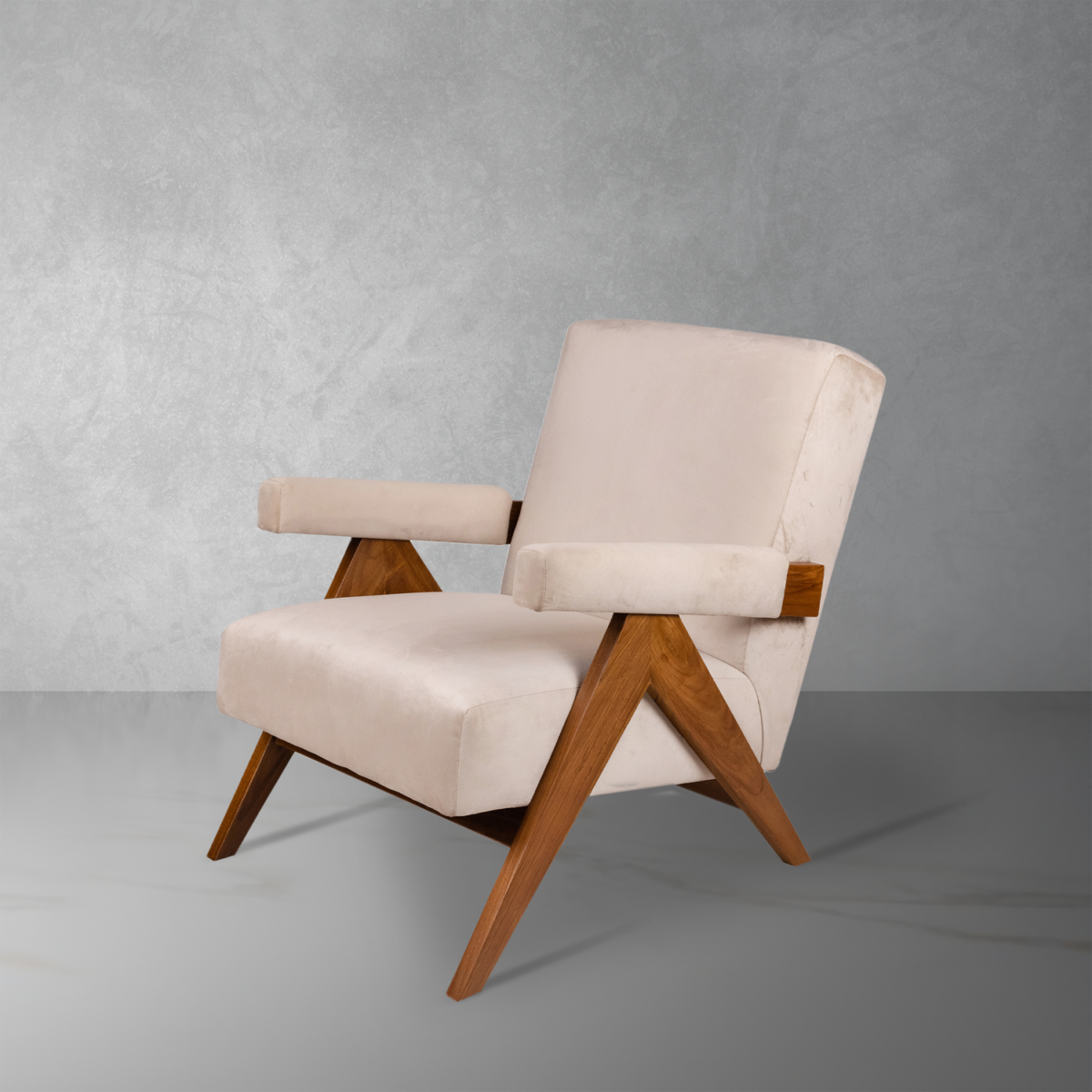 Sophia Lounge Armchair with Accent Upholstered plain - Image 11
