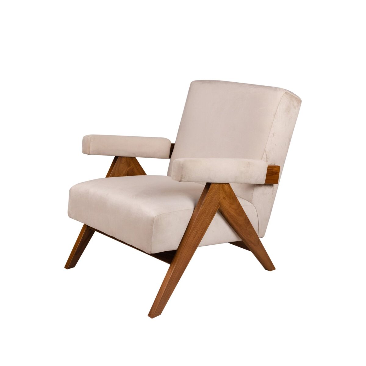 Sophia Lounge Armchair with Accent Upholstered plain - Image 8