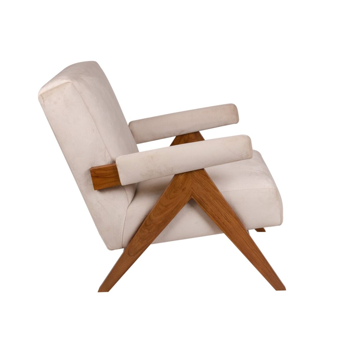 Sophia Lounge Armchair with Accent Upholstered plain - Image 7