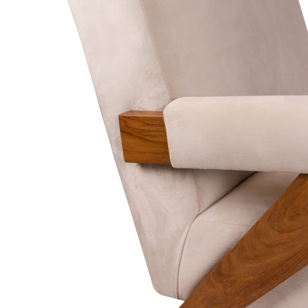 Sophia Lounge Armchair with Accent Upholstered plain - Image 6