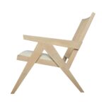 isabella Lounge Armchair with Seat Cushion and Rattan backrest - Image 5