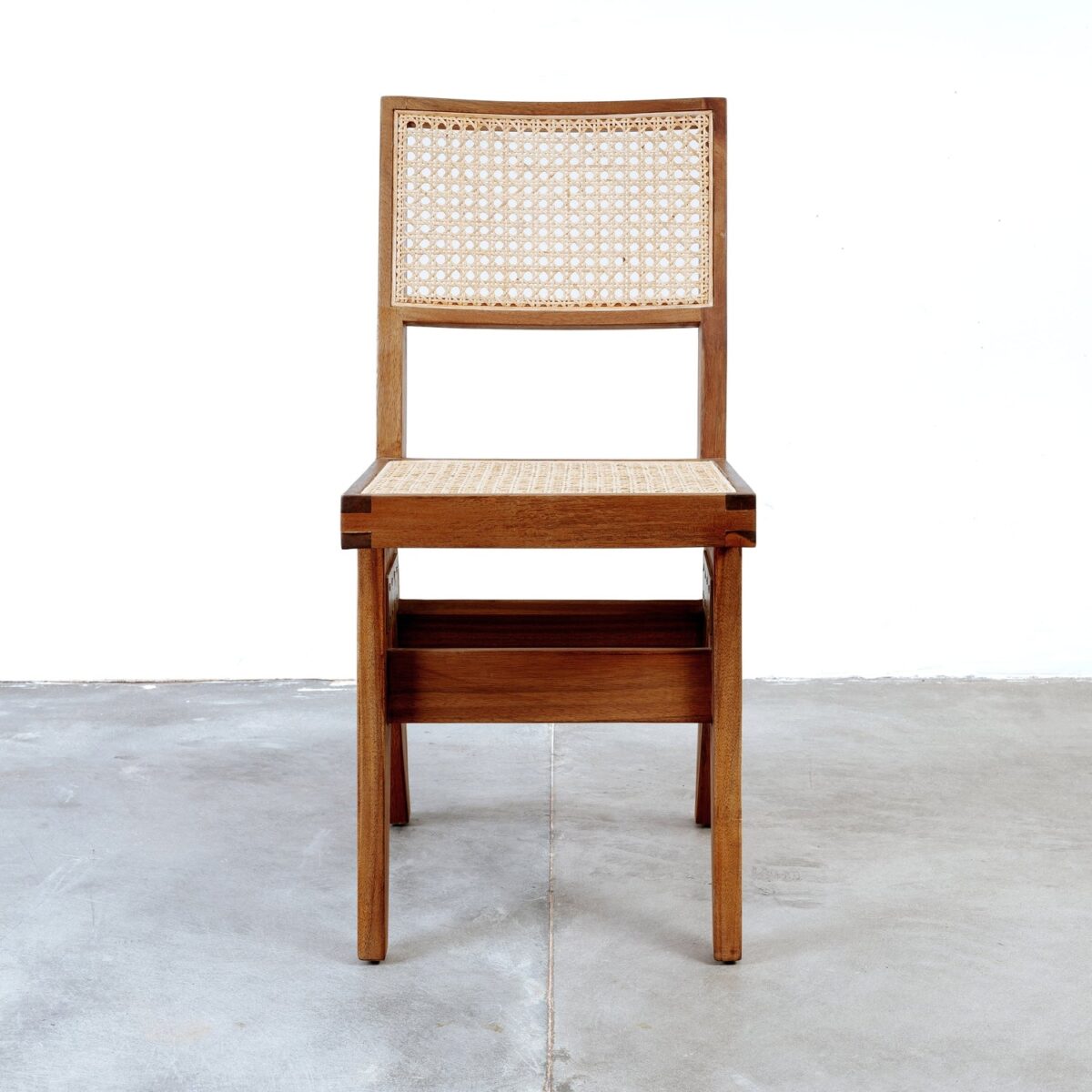 isabella Dining Armless chair with Rattan Seat and backrest - Natural - Image 5