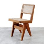 isabella Dining Armless chair with Rattan Seat and backrest - Natural