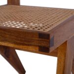 isabella Dining Armless chair with Rattan Seat and backrest - Natural - Image 3