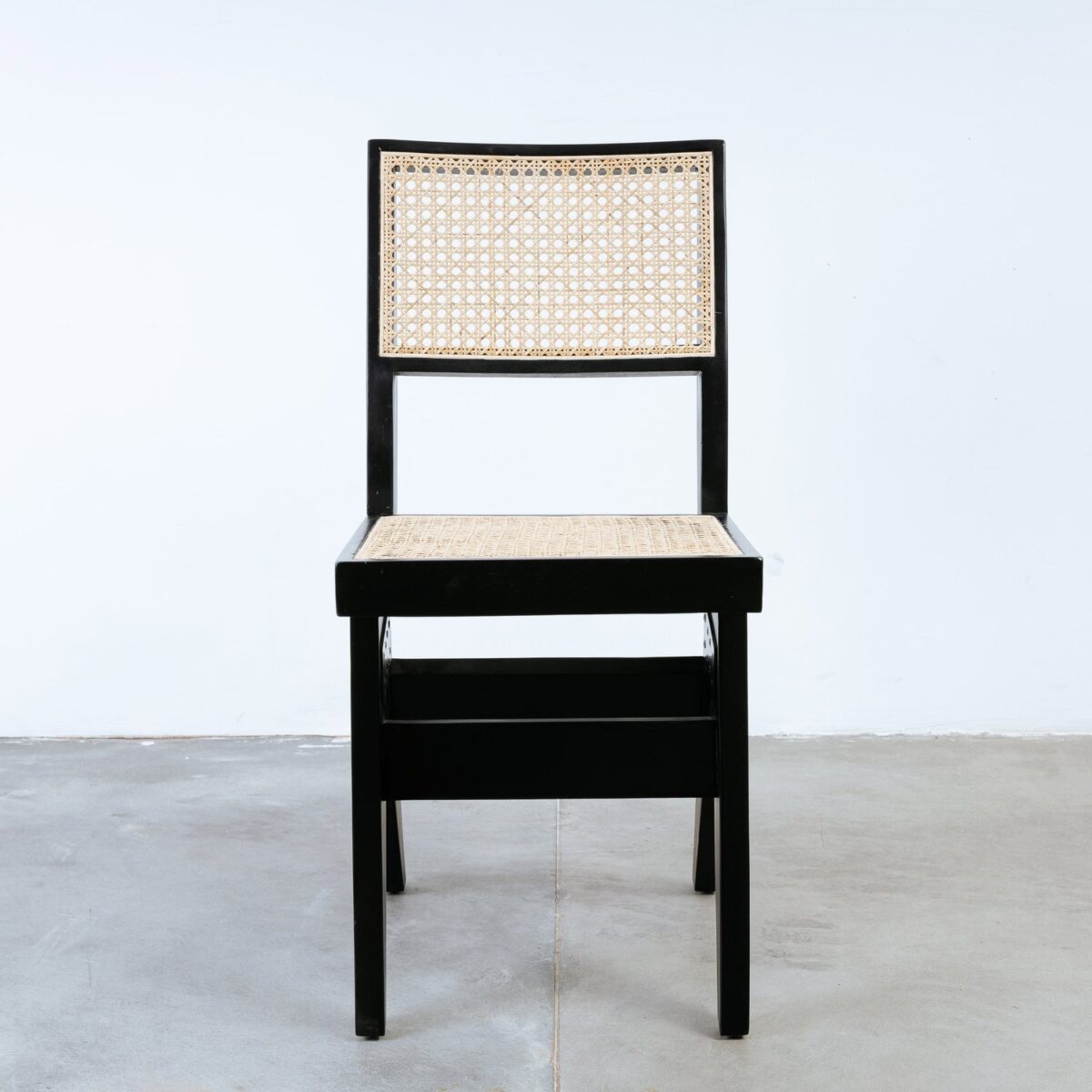 isabella Dining Armless chair with Rattan Seat and backrest - Natural - Image 2