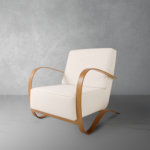 Luna Lounge Armchair with Accent Upholstered