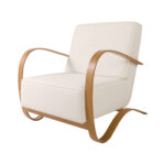 Luna Lounge Armchair with Accent Upholstered - Image 2