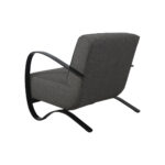 Luna Lounge Armchair with Accent Upholstered - Black - Image 5
