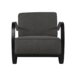 Luna Lounge Armchair with Accent Upholstered - Black - Image 6