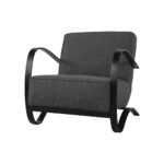 Luna Lounge Armchair with Accent Upholstered - Black - Image 2