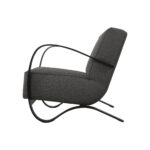 Luna Lounge Armchair with Accent Upholstered - Black - Image 4
