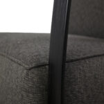 Luna Lounge Armchair with Accent Upholstered - Black - Image 3