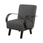 Luna Dining Armchair with Accent Upholstered - black - Image 2