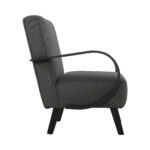 Luna Dining Armchair with Accent Upholstered - black - Image 5