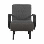 Luna Dining Armchair with Accent Upholstered - black - Image 3