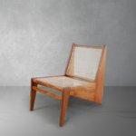 Aurora Lounge Armless Chair with Rattan Seat and backrest - Natural