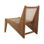 Aurora Lounge Armless Chair with Rattan Seat and backrest - Natural - Image 3