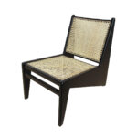 Aurora Lounge Armless Chair with Rattan Seat and backrest - Natural - Image 6
