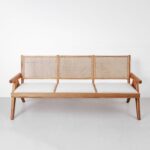 isabella sofa with Seat Cushion and Rattan backrest