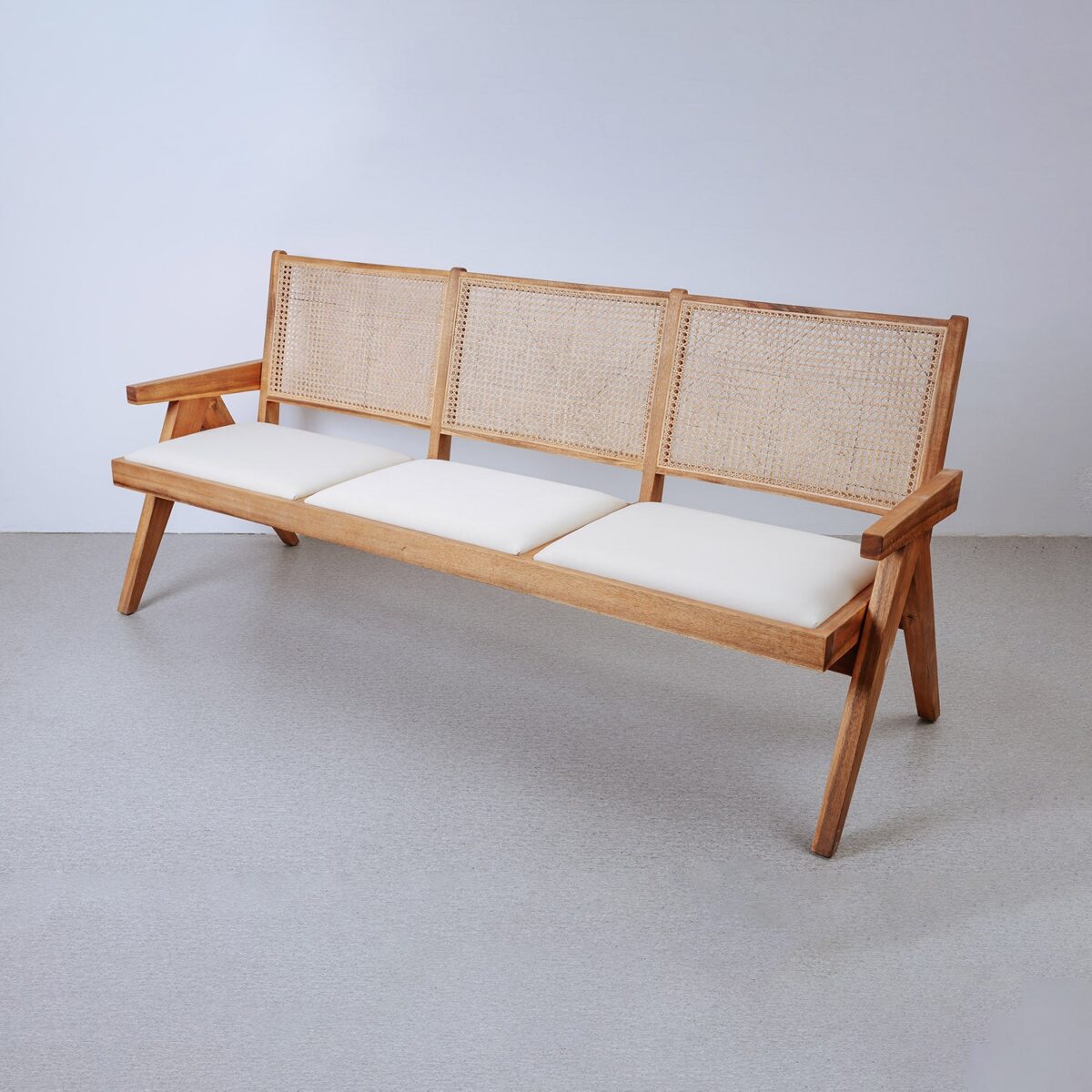 isabella sofa with Seat Cushion and Rattan backrest - Image 2