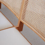 isabella sofa with Seat Cushion and Rattan backrest - Image 4