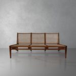 Aurora sofa with Rattan Seat and backrest