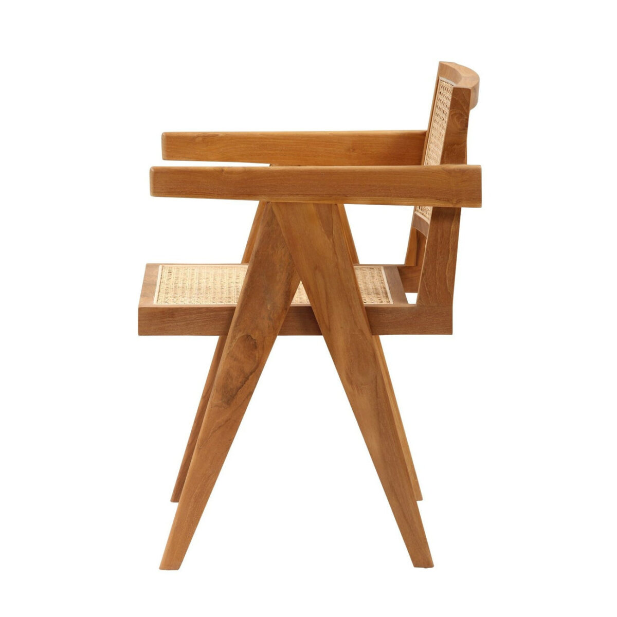 isabella Dining Armchair with Rattan Seat and backrest - Black - Image 4