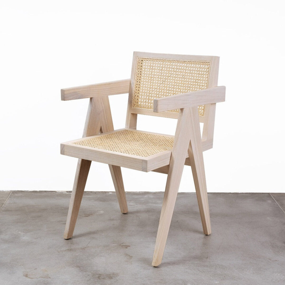 isabella Dining Armchair with Rattan Seat and backrest - Black - Image 6