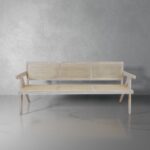 isabella Arm sofa with Rattan Seat and backrest