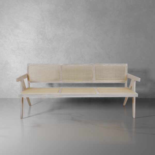 isabella Arm sofa with Rattan Seat and backrest