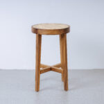 isabella Stool with round rattan seat - Image 3