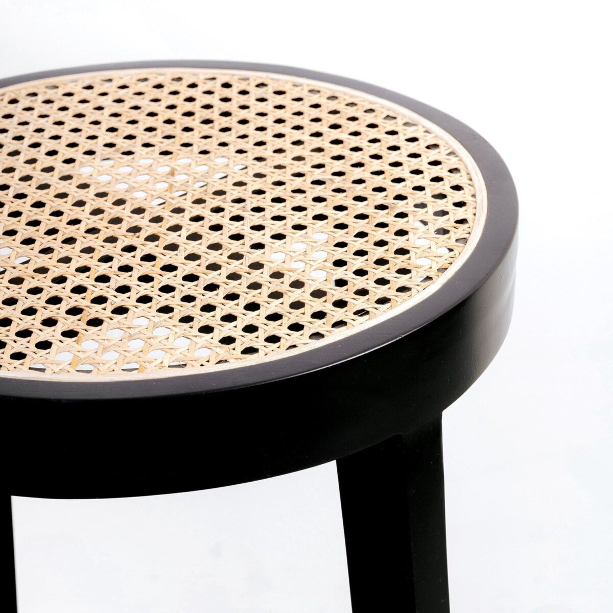 isabella Stool with round rattan seat - Image 2