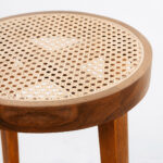 isabella Stool with Rattan Seat - Image 2