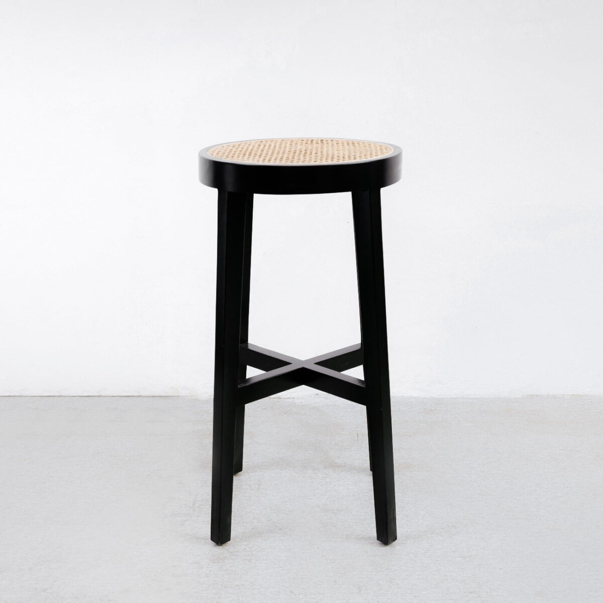 isabella Stool with Rattan Seat - Image 3