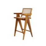isabella barstool with arm rattan seat and backrest