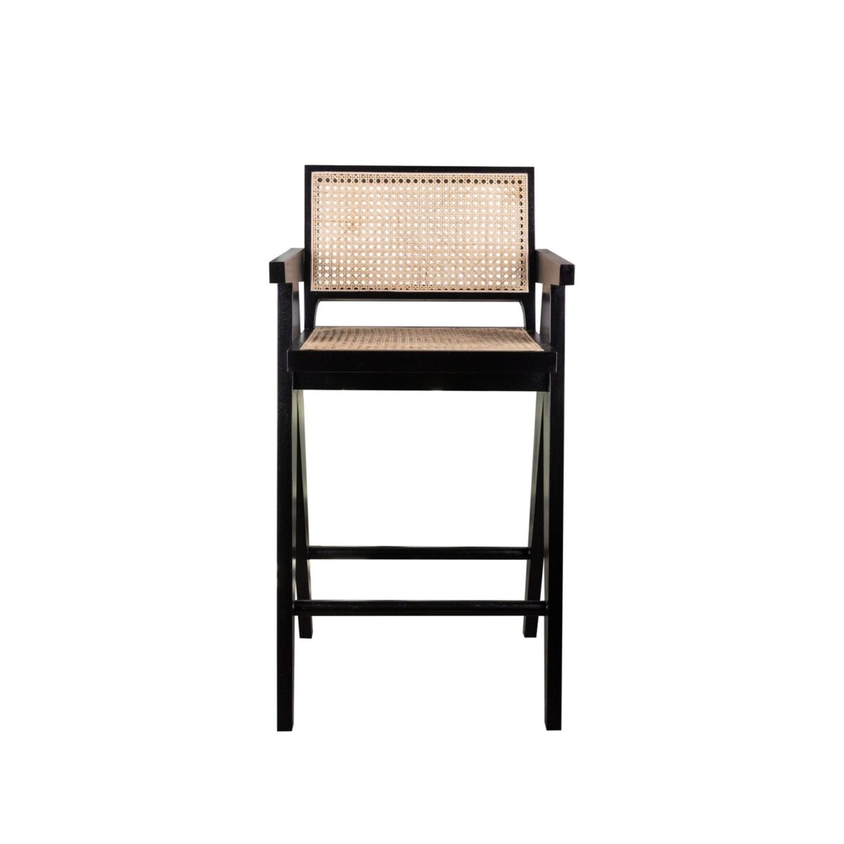 isabella barstool with arm rattan seat and backrest - Image 6