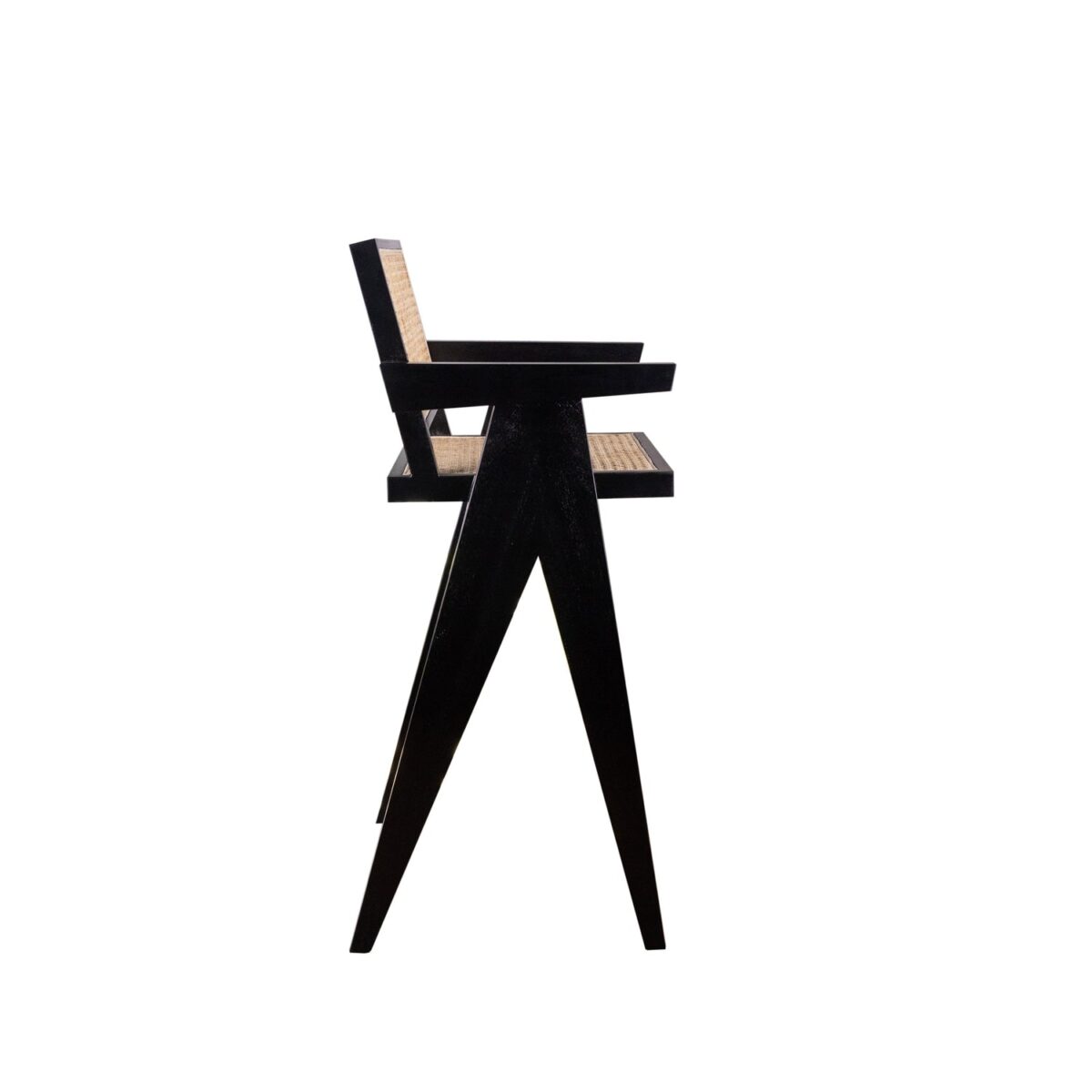 isabella barstool with arm rattan seat and backrest - Image 9
