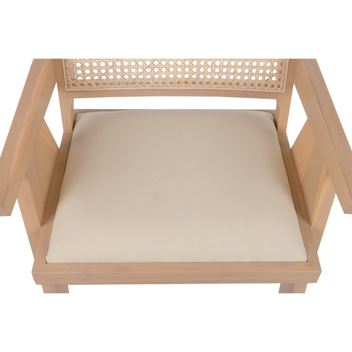 isabella arm counter stool wit seat cushion and rattan backrest - Image 5